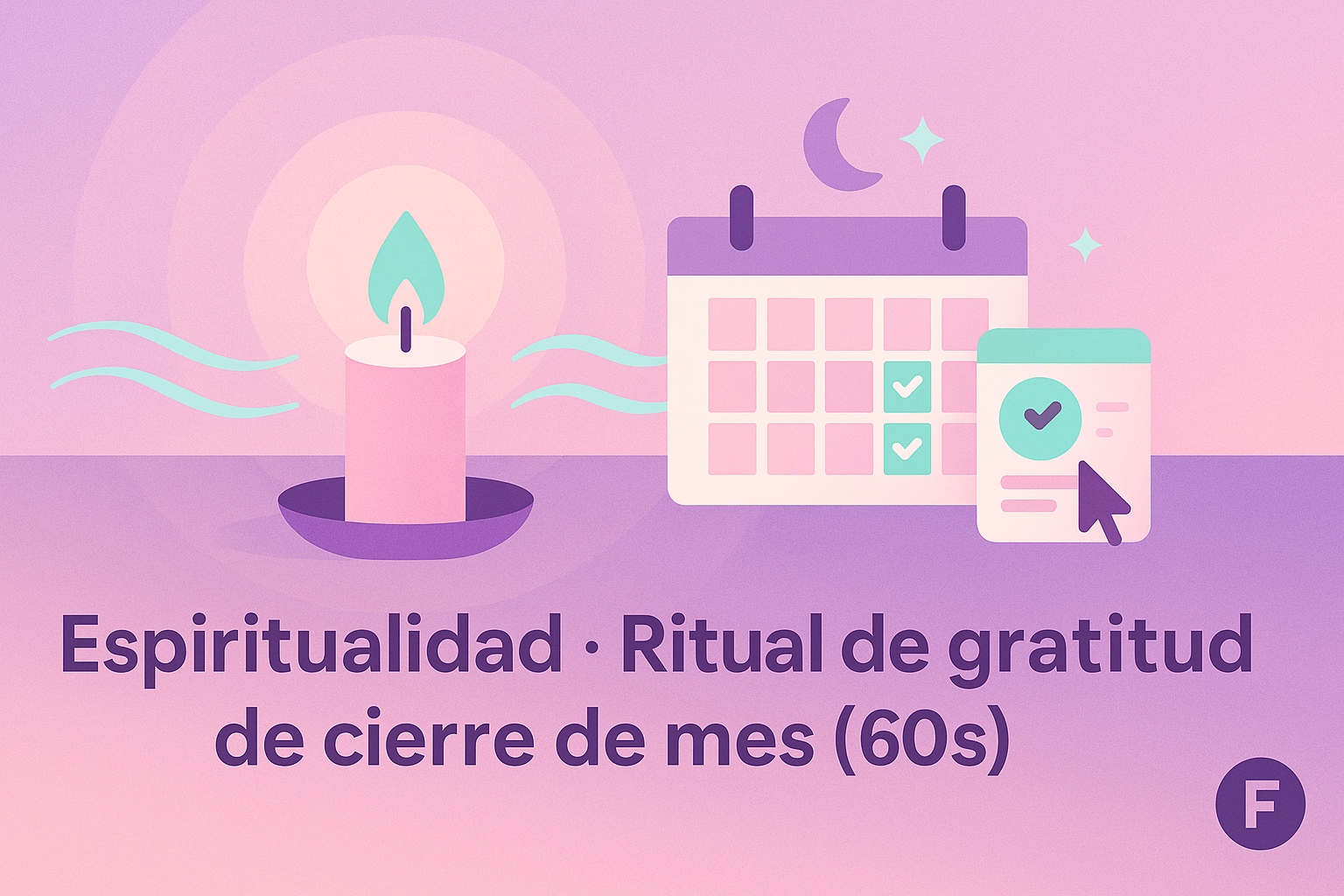 Espiritualidad · Ritual de gratitud de cierre de mes (60s)
