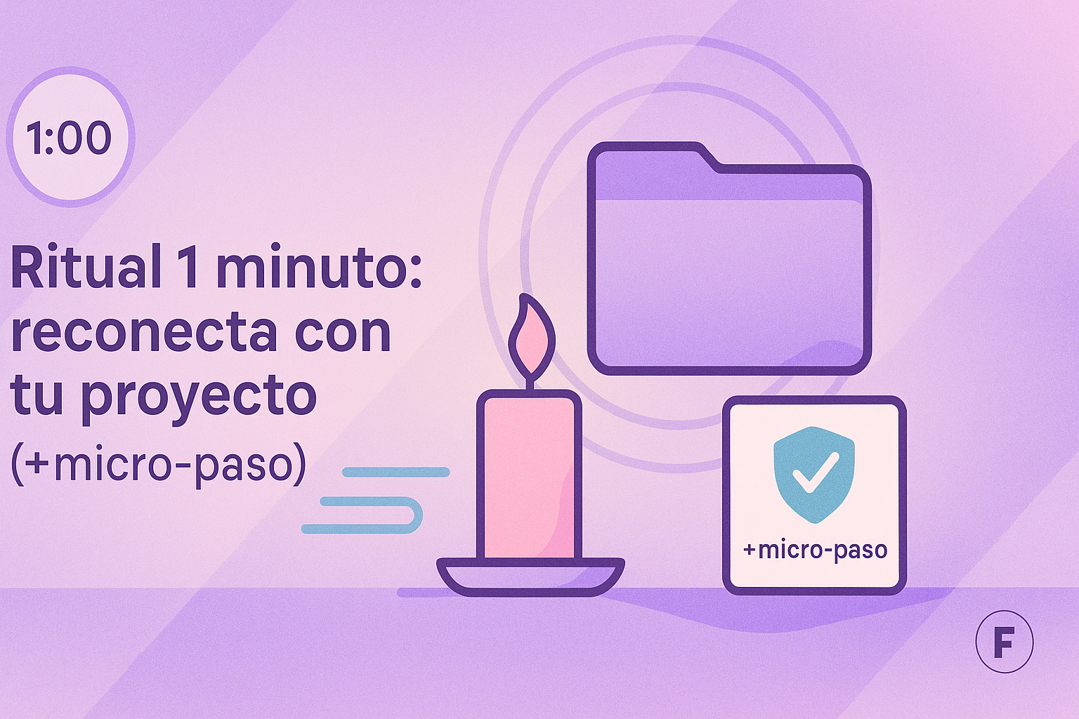 Ritual 1 minuto: reconecta con tu proyecto (+micro-paso)